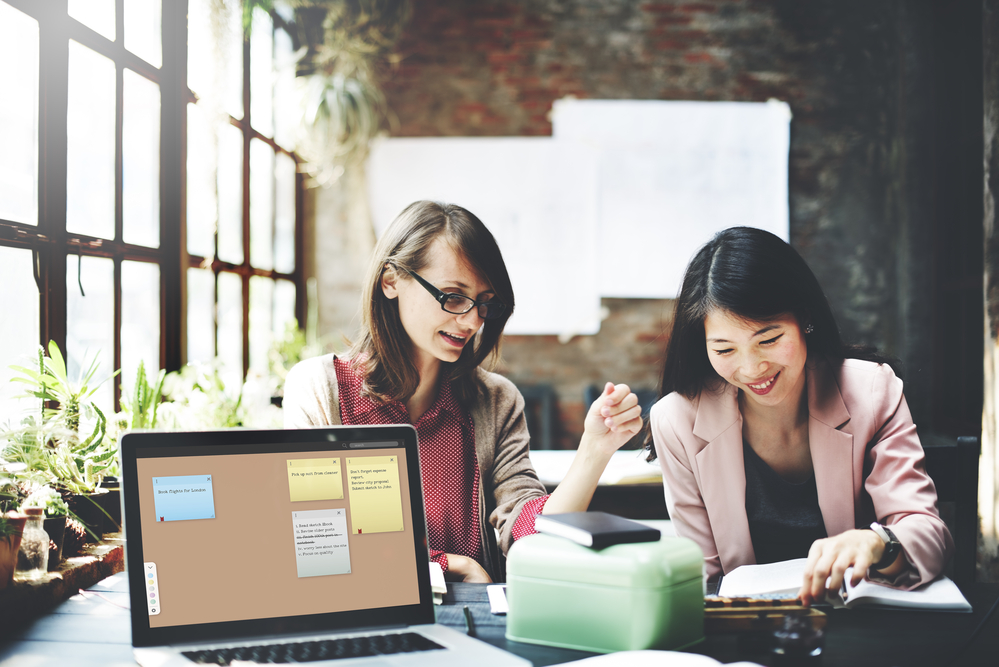 Women working in creative office